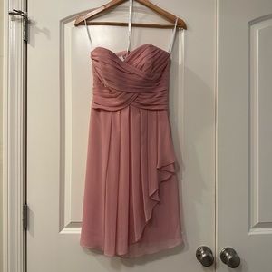 David’s Bridal Bridesmaid Dress Pink